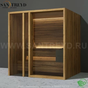 Effegibi YOKU.G80 BI.70300012 Био-сауна с левой дверью. Мощность: 9 кВт макс. Размеры: длина 202 см, ширина 180 см. Отделка: термообработанное дерево