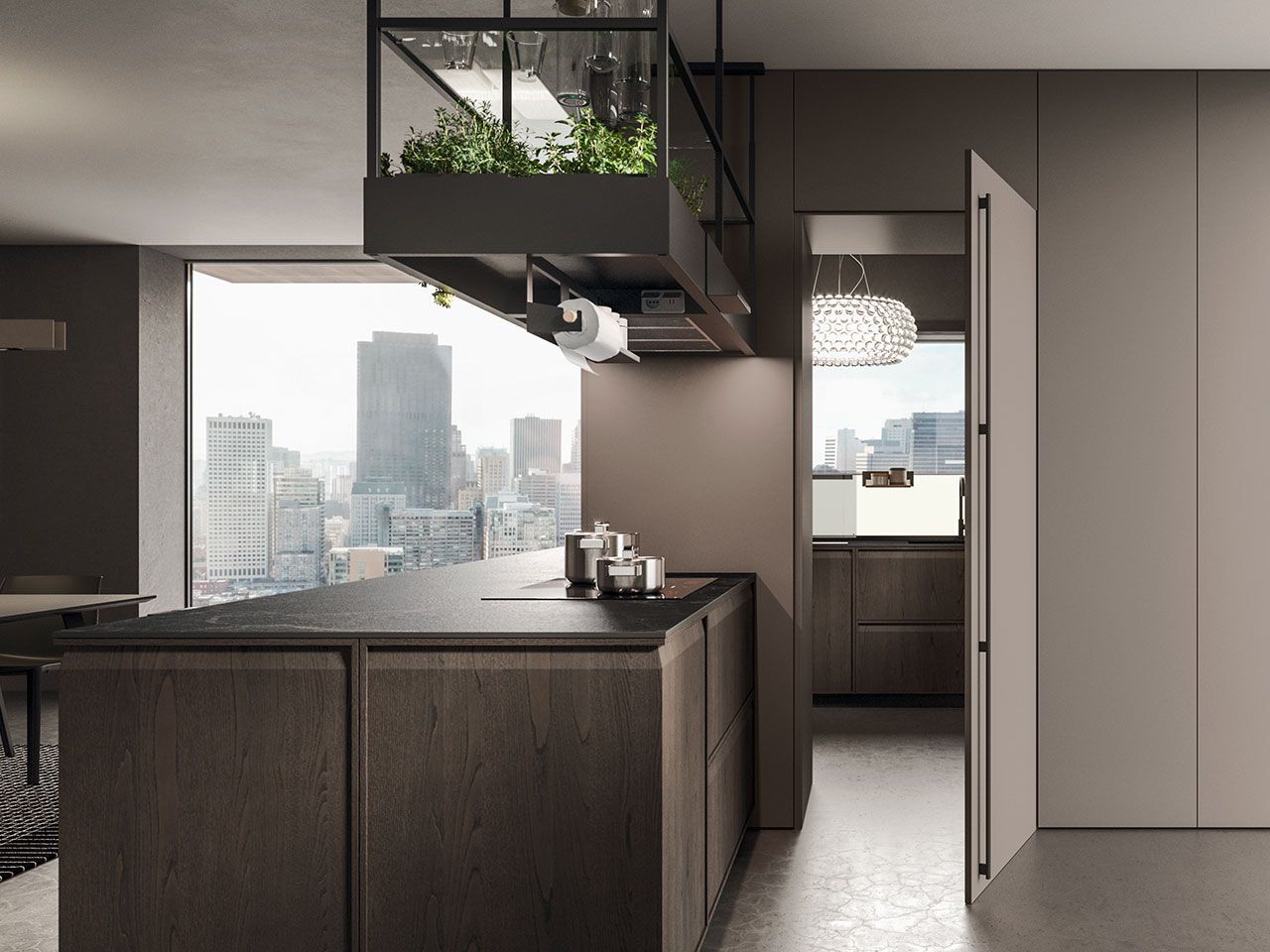 Встроенная кухня со встроенными ручками Arrital Ak_07 ARCH-00038077 - Вид №9