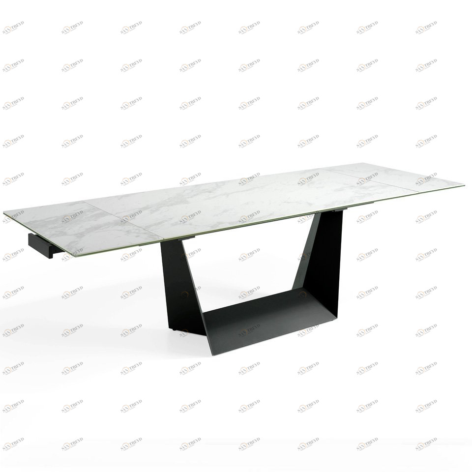 Обеденный стол раздвижной с керамическим топом 180-270 см DT777 от Angel Cerda ANGEL CERDA  289044 Белый 