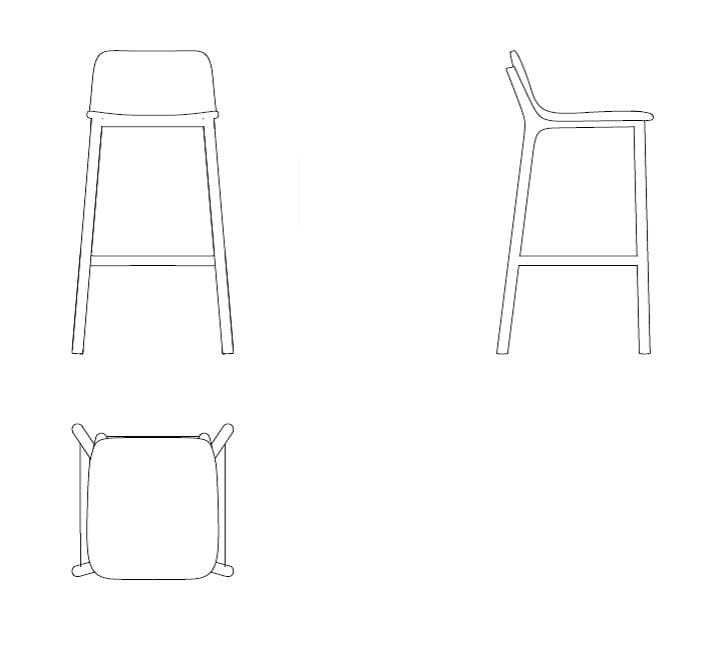 Высокий кожаный мягкий стул со спинкой Morelato ARCH-00016427 - Вид №5