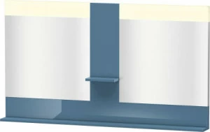 VE736104747 Vero Зеркало с полочками сбоку и внизу Каменно-синий глянцевый лак