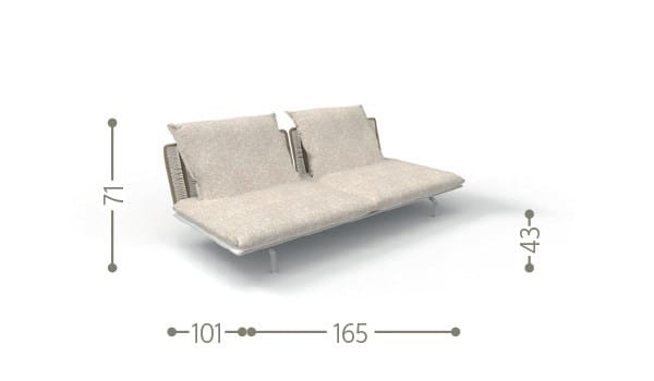 Ткань сад диван с полуостровом Talenti Cruise Alu ARCH-00140707 - Вид №11