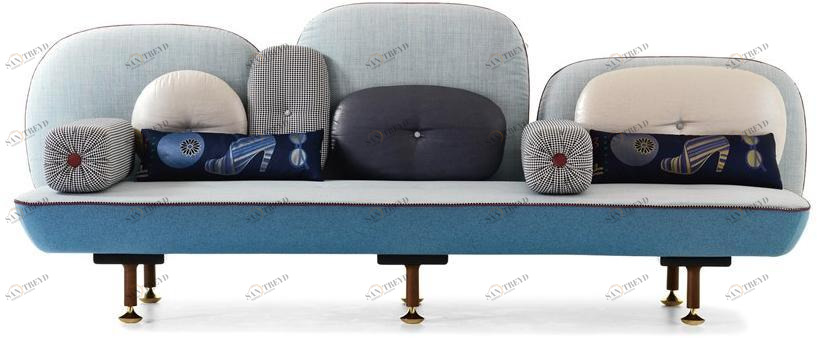 Moroso Скамья из ткани со спинкой sun-id-1385619