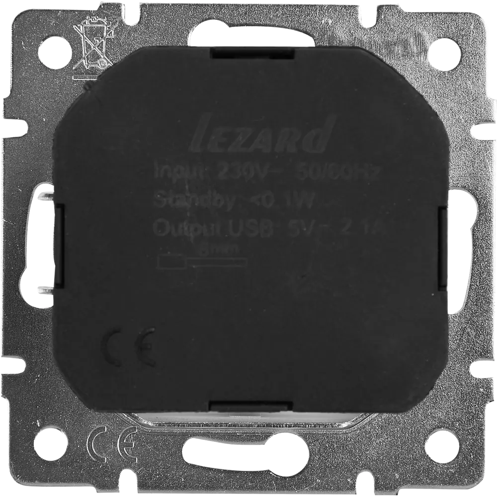 Розетка Lezard Karina с заземлением разъем USB цвет жемчужный белый перламутровый 84408421 STLM-2044652 - Вид №3