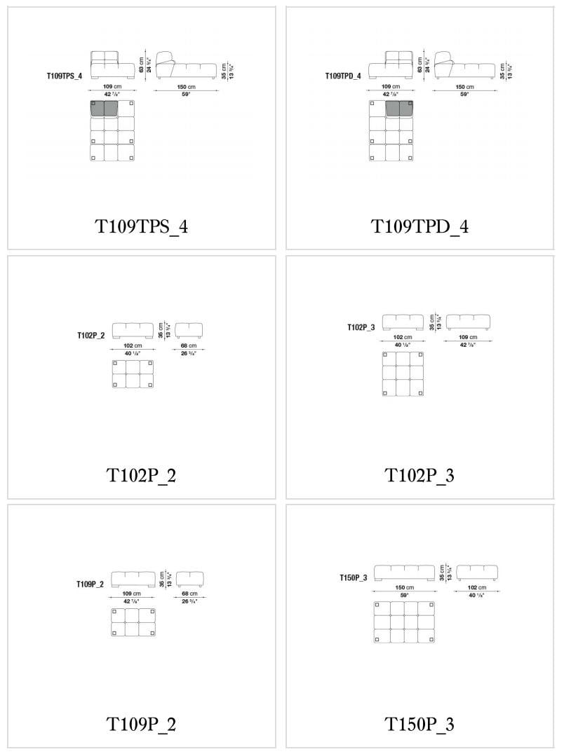 Угловой диван из ткани B&B Italia Tufty Time ARCH-00147049 - Вид №9