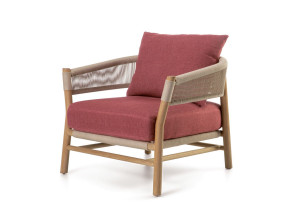 Садовое кресло из тикового дерева с подлокотниками