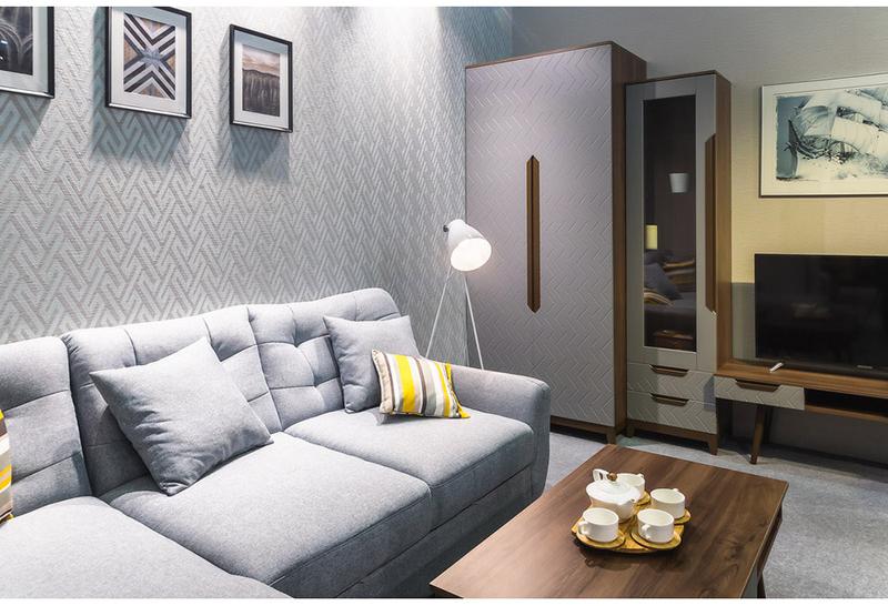 2779 Шкаф витрина Сканди Грей R-HOME 4009260H_Грей - Вид №3