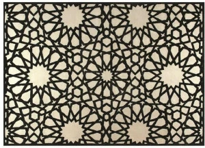 Roche Bobois Прямоугольный коврик ручной работы с геометрическими мотивами Globe trotter