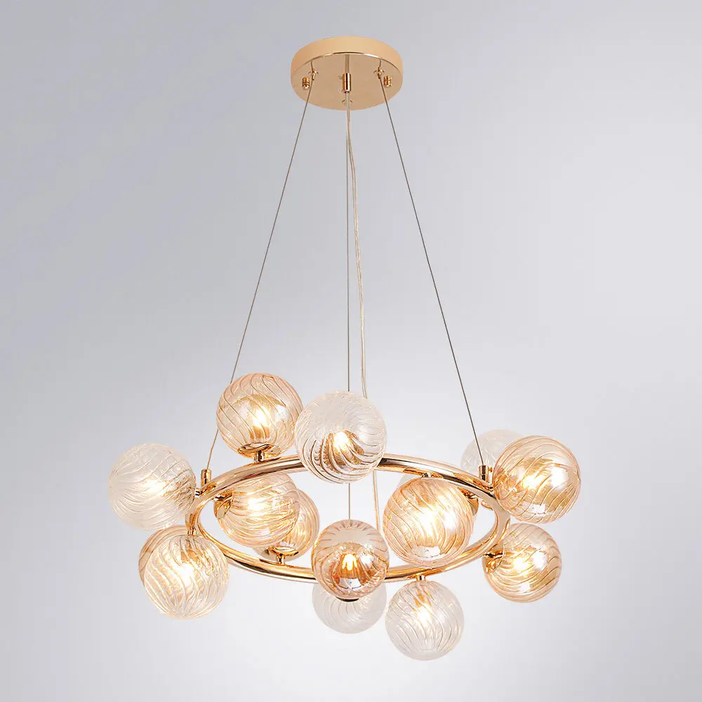 Arte Lamp Etereo - подвесная люстра с 15 плафонами в золотом исполнении 89436456 STLM-1573256 - Вид №1