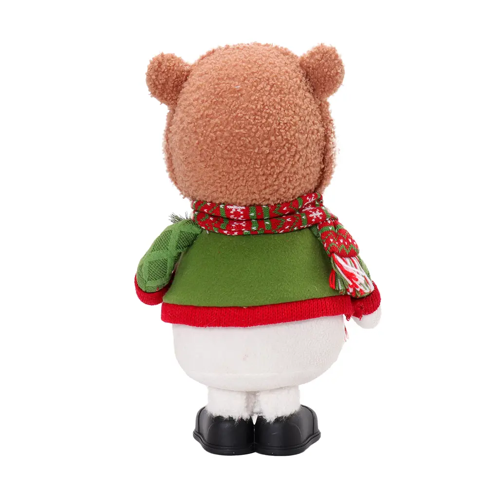 89368051 Декоративная фигура Снеговик в шапочке медвежонка 28x15 см STLM-1542346 Santreyd Christmas - Вид №2