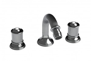 24503 / СТ-РБ Смеситель для биде на три отверстия со сливом clic-clac. Bongio Royale80