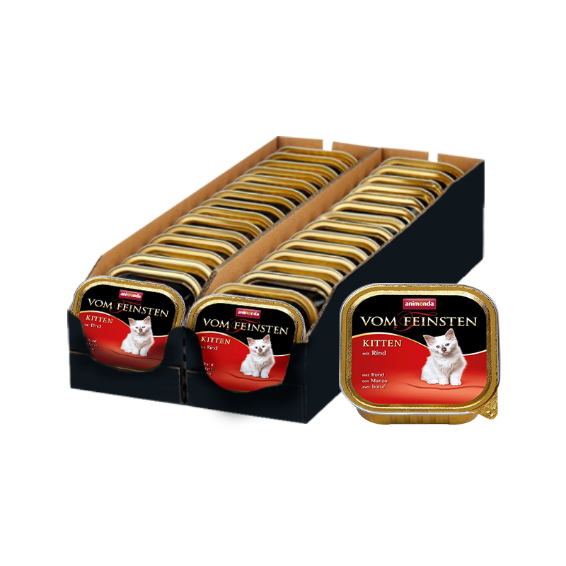 ПР0004554*32 Корм для котят Vom Feinsten говядина конс. 100г (упаковка - 32 шт) Animonda 