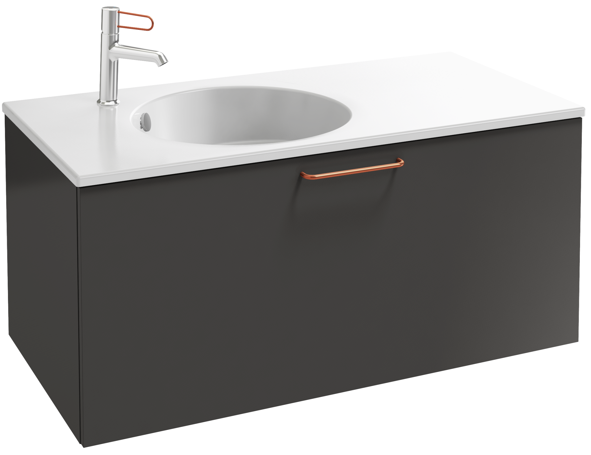 EB2514-R7-E10 Тумба под столешницу 100 см, 1 верхний ящик, бронзовая ручка JACOB DELAFON ODÉON RIVE GAUCHE ODEON RIVE GAUCHE