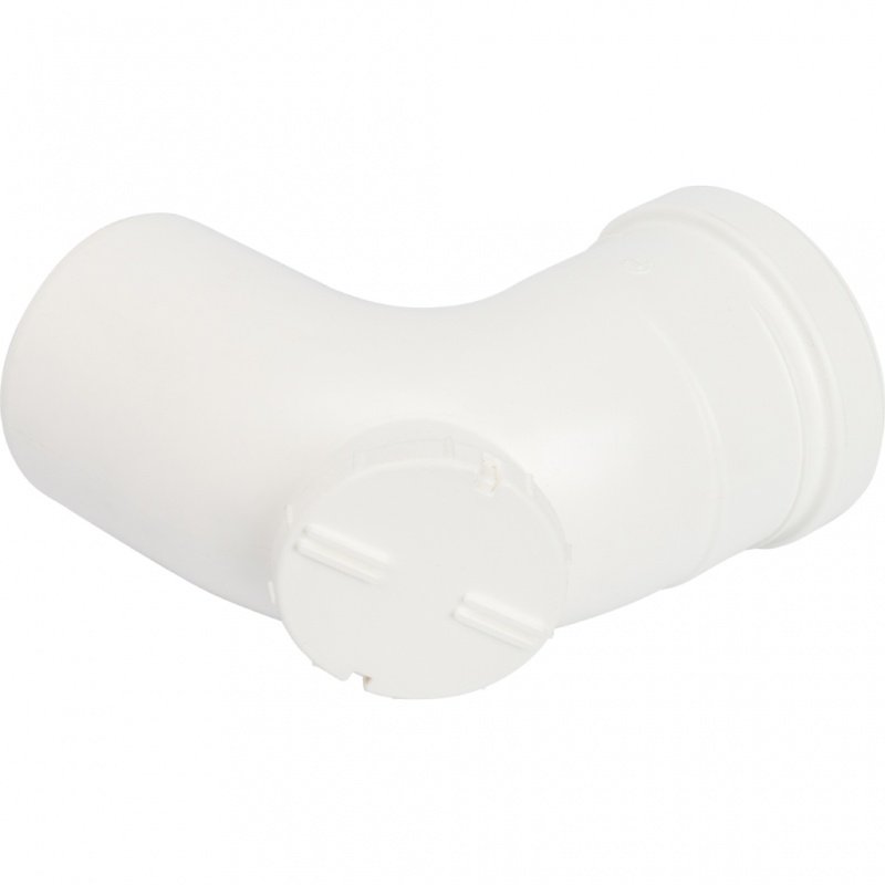 Угол с ревизией дымохода STOUT DN80 87 градусов для конденсационных котлов SCA8080010090 - Вид №1