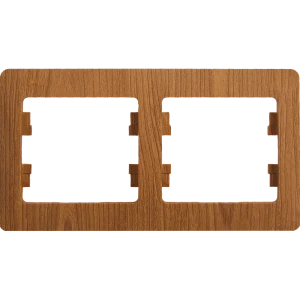 Рамка для розеток и выключателей Systeme Electric Glossa 2 поста двойная цвет дуб