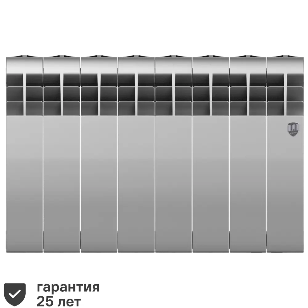 Радиатор секционный Royal Thermo Biliner 350/87 8 секций боковое подключение биметалл серый 82758179 STLM-2046915