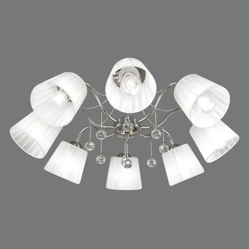 DE CITY Люстра Лацио - 8-рожковый потолочный светильник с тканевыми плафонами 82312597 STLM-0024437 - Вид №5