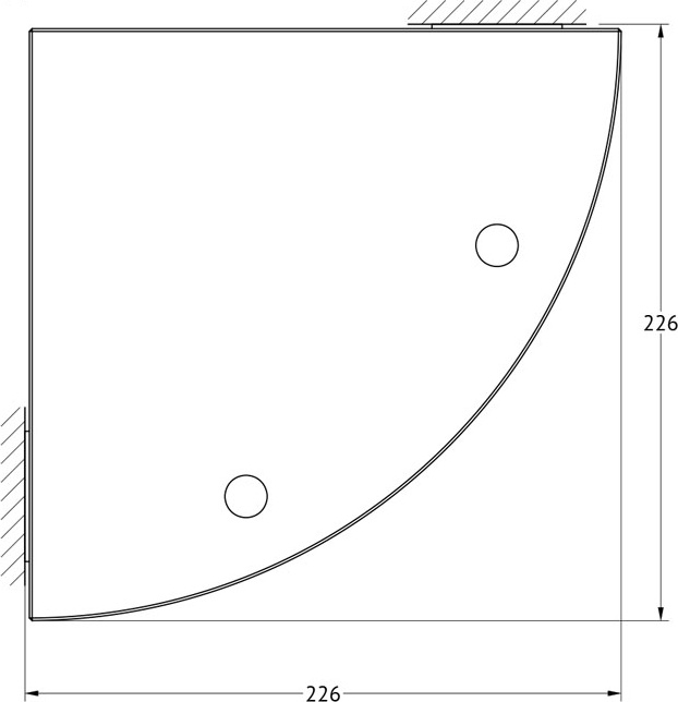 STI 218 Полка угловая с держателями 22 cm 3SC STILMAR GOLD Treesseci 3SC - Вид №1