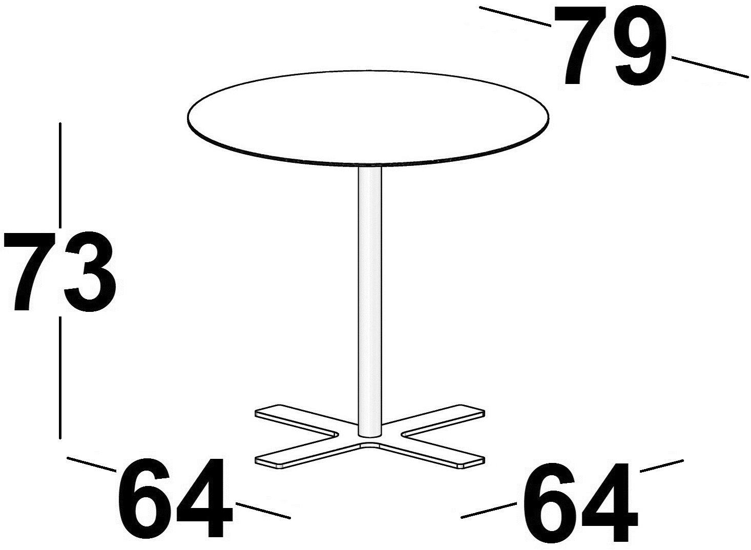 Luxy Круглый стол из hpl с основанием 4 звезды Incollection sun-id-1492397 - Вид №1