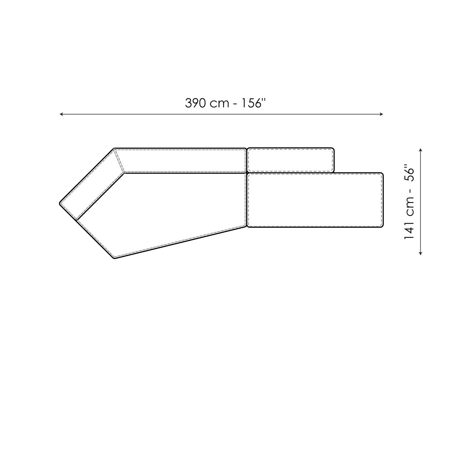 Модульный тканевый диван BONALDO арахис ARCH-00098902 - Вид №21