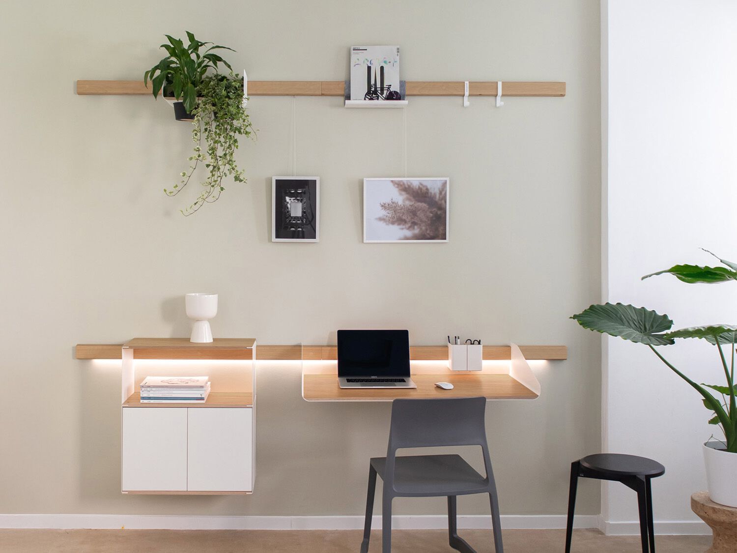 Модульная система с деревянным настенным шкафом и письменным столом Variand Furniture H06 ARCH-00011936