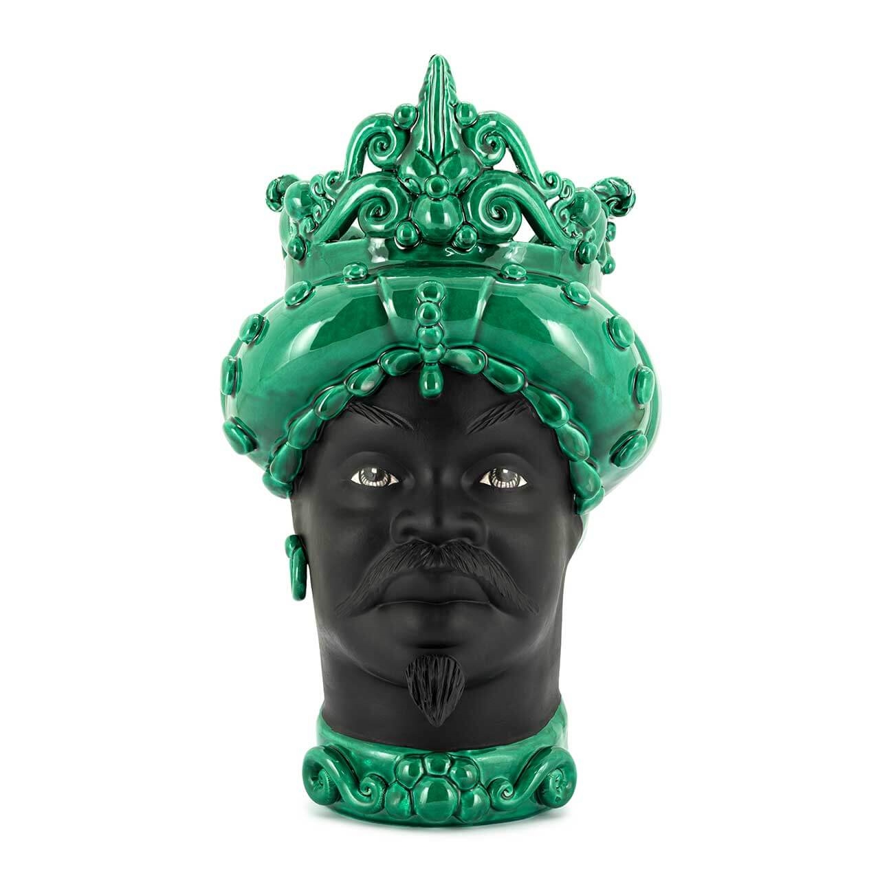 201142-80 ABHIKA ВАЗА MORO MAN MED. МАТ H45 BLUE  - Вид №1