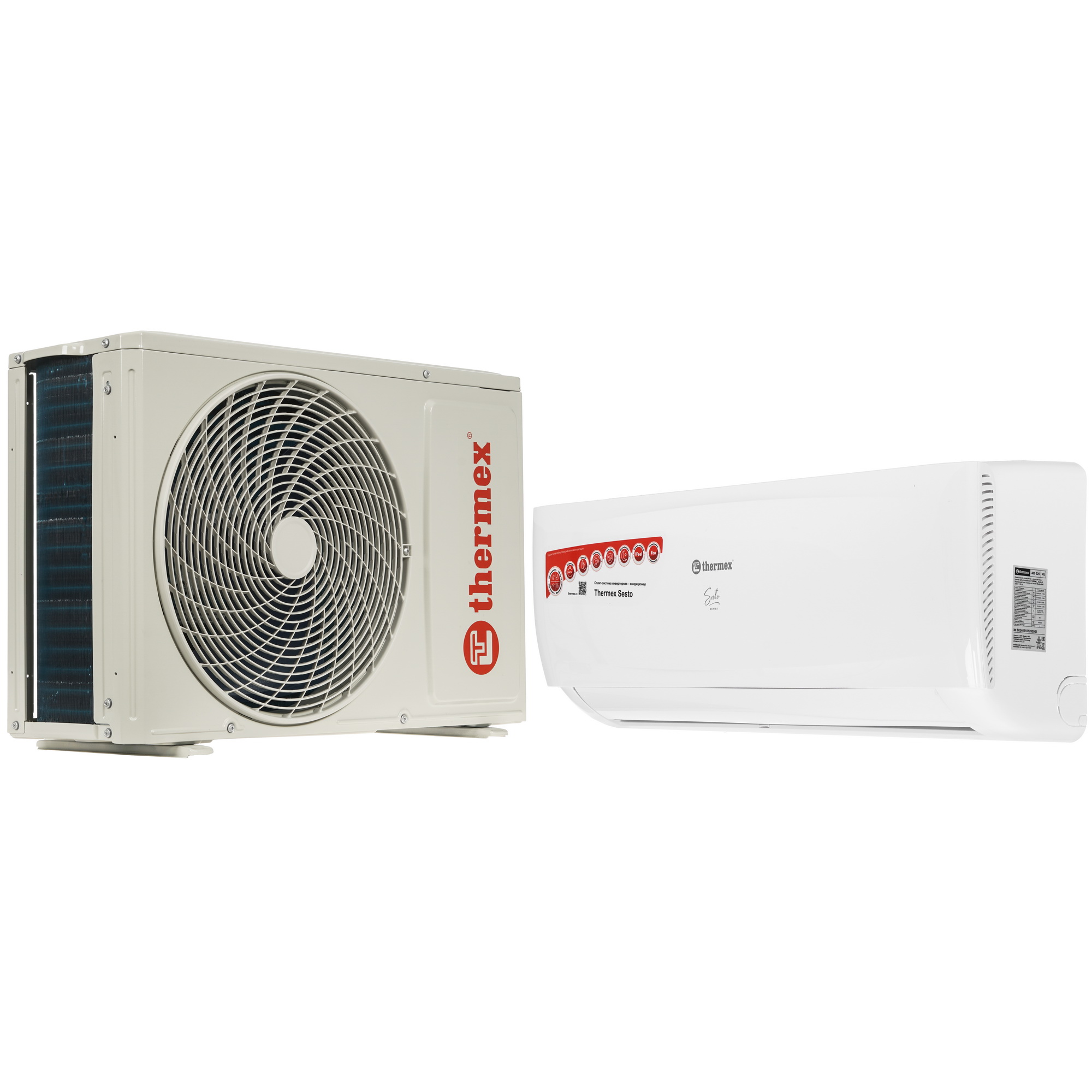 9095845 Кондиционер настенный сплит-система Thermex Sesto 9 белый STDN-0105944