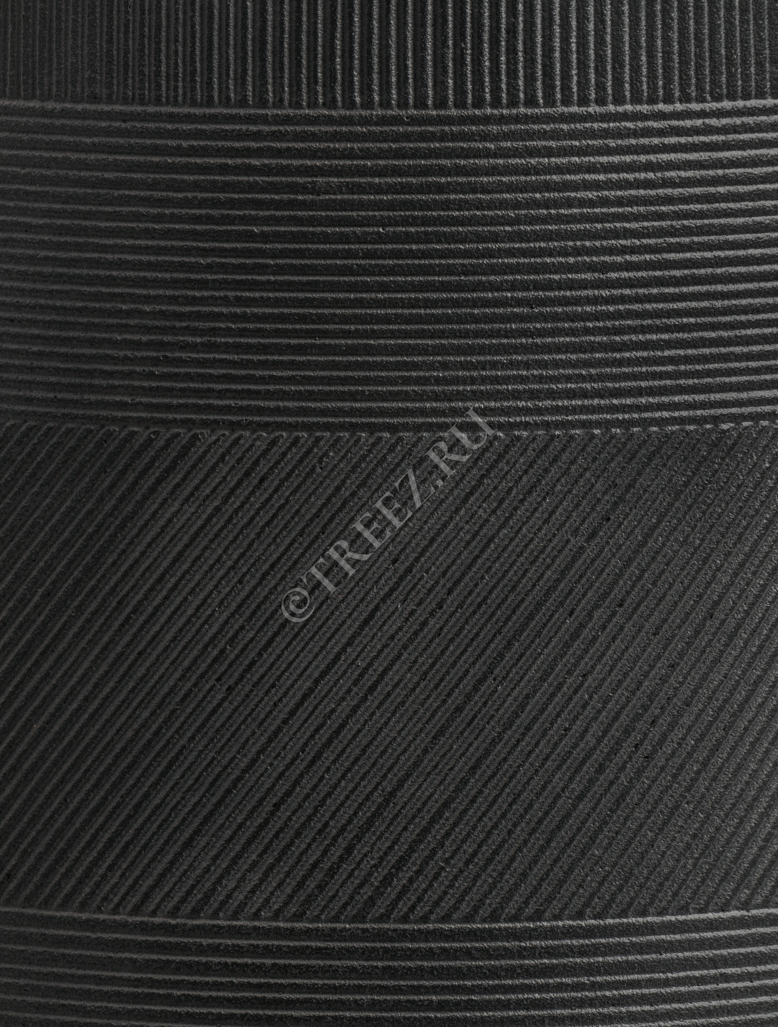 41.1020-0046-BLW-43 Кашпо  ERGO - серия Graphics - Округлая чаша - Чёрный графит Цветочная коллекция  - Вид №1