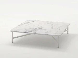 Paola Lenti Низкий квадратный мраморный журнальный столик Nesso