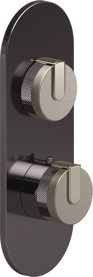 E-8026-R1BNiE0-L1PN-OX-T Планка M-Series с 2 ручками - Внешняя часть GRAFF MOD+