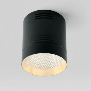 Спот настенно-потолочный светодиодный накладной 11,5 см черный с золотым кольцом 4000K AL521 32466 FERON  00-3955674 Черный