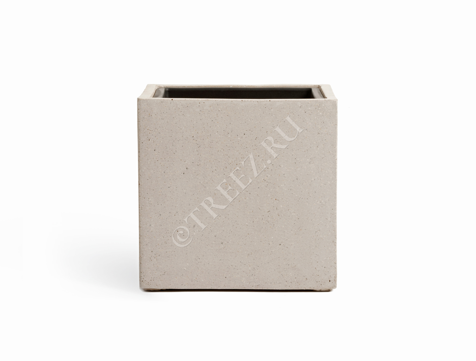 41.3317-02-005-BE-20 Кашпо  Effectory - серия Beton - Куб - Белый песок Цветочная коллекция  - Вид №2