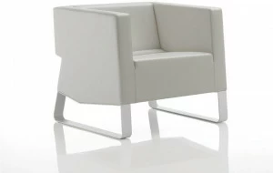 Billiani Кресло-санки с обивкой из кожи с подлокотниками Inka steel