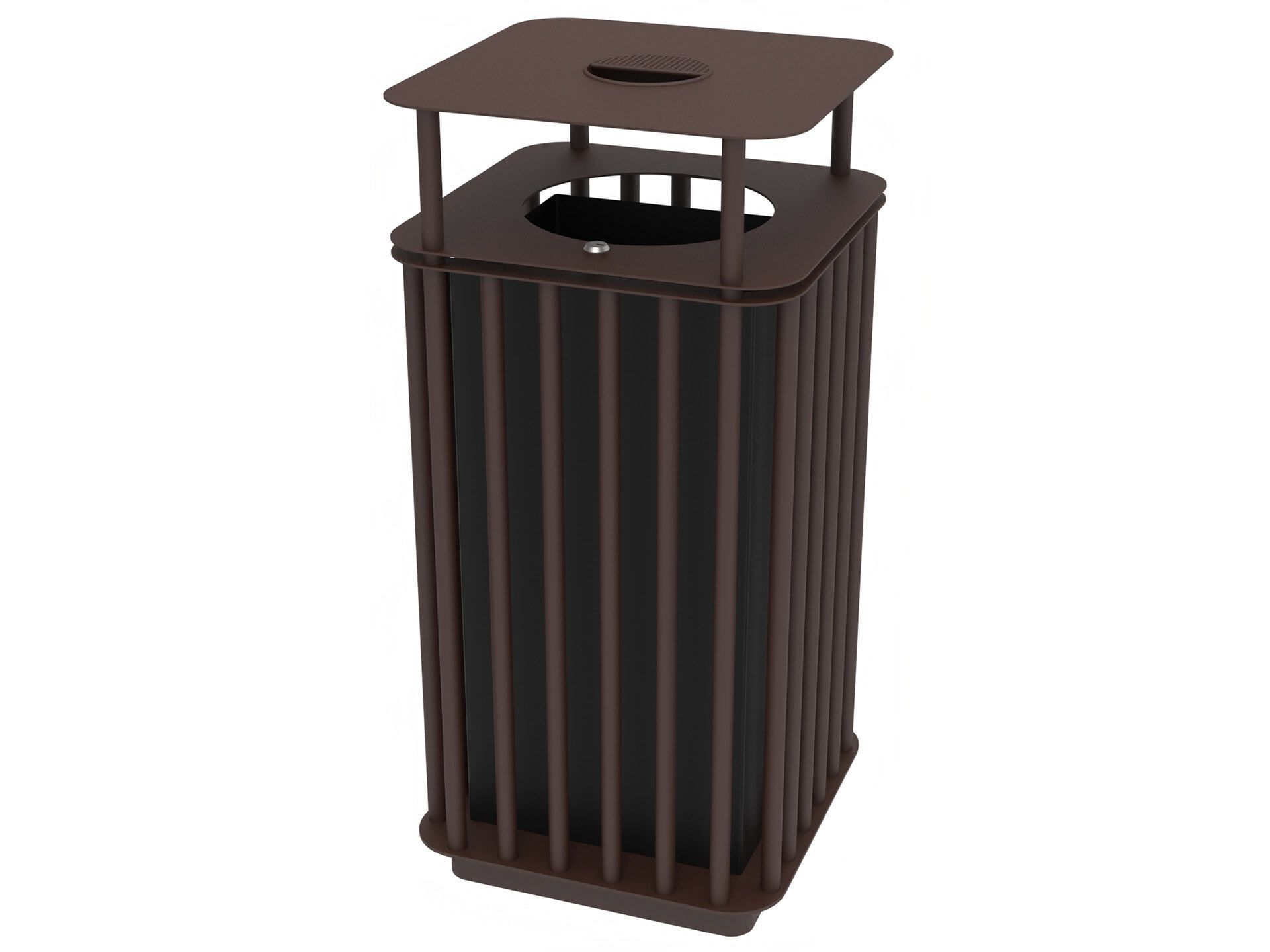 Оцинкованная стальная корзина для мусора с пепельницей Lazzari Spring ARCH-00089452 - Вид №14