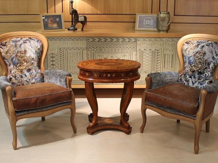 Arvestyle Высокий овальный деревянный журнальный столик для гостиной Orpheo maggiolini As-1739 - Вид №4