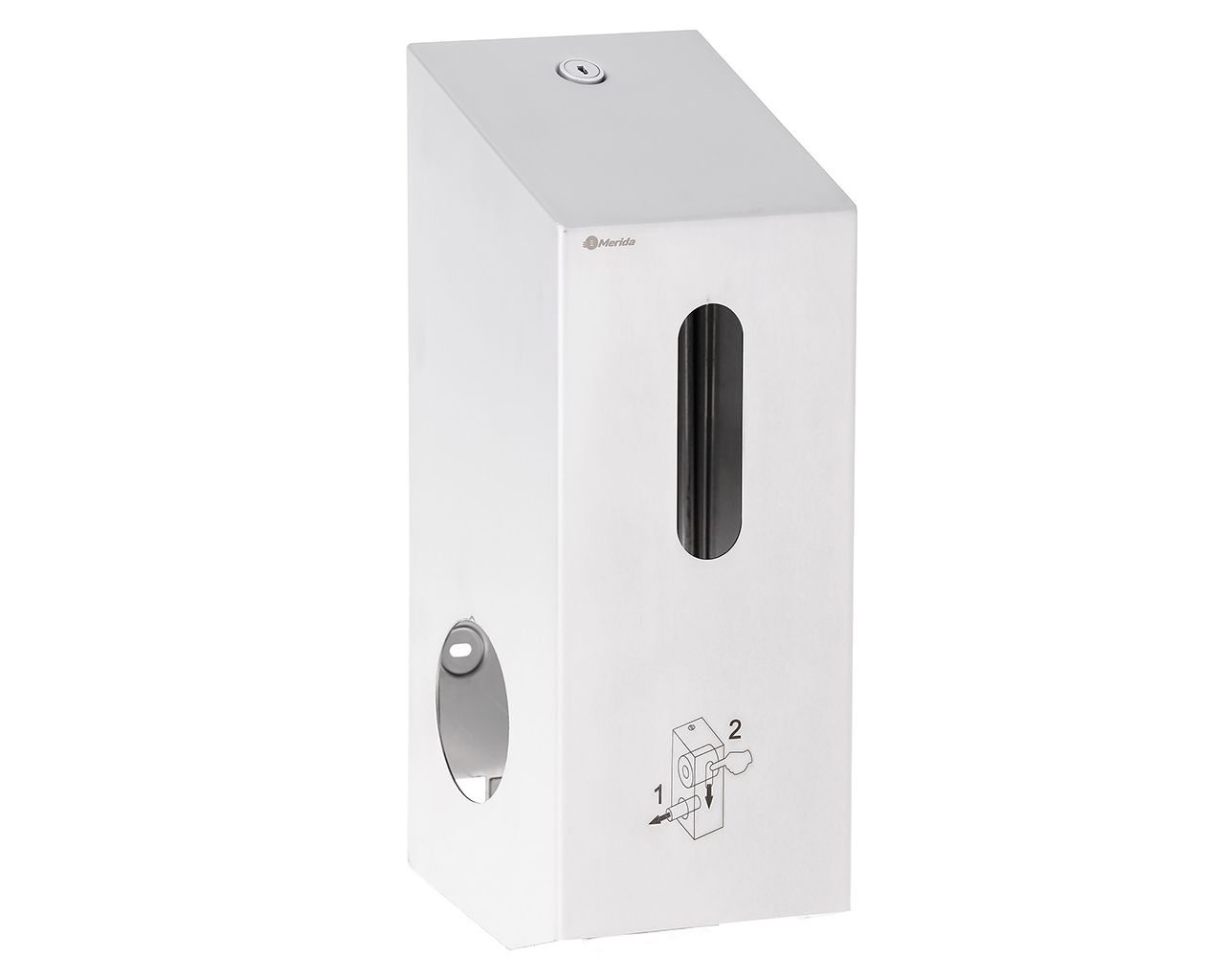 BSM501 Контейнер для двух небольших рулонов туалетной бумаги STELLA, MATTE STEEL Merida 