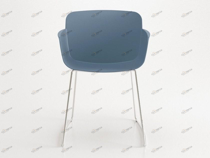 VAGHI Стул с салазками из полипропилена для залов ожидания Libera Li2pc