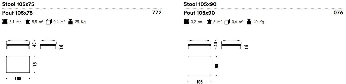 Moroso Мягкая подножка из ткани Gentry sun-id-1415618 - Вид №2