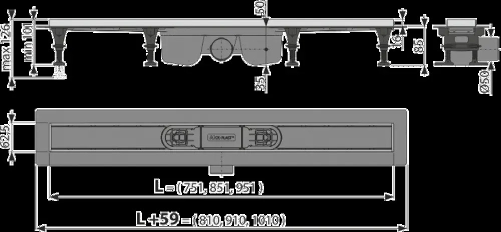 93818571 Трап для душа AlcaPlast APZ22-750 STLM-0802260