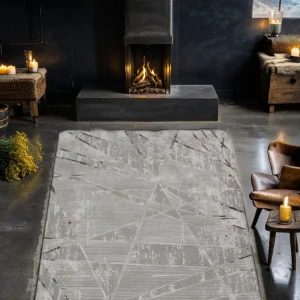 91577739 Ковер Elisa Elegance 4945B D.Grey-D.Grey 150x300 см Полиэстер цвет Серый STLM-1055430