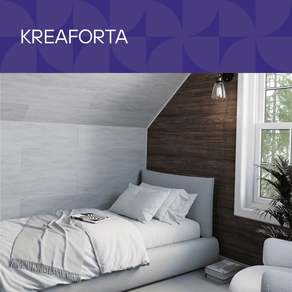 Панель ПВХ KREAFORTA Флоэма серый 1200x250x10 мм 1.2 м² (4 шт.) 89454941 STLM-2130891  - Вид №1