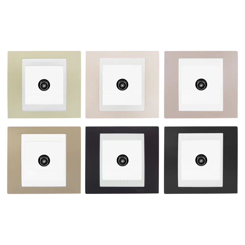 ТВ-розетка проходная встраиваемая Systeme Electric Unica шлейф, цвет бежевый STLM-2117534 - Вид №1