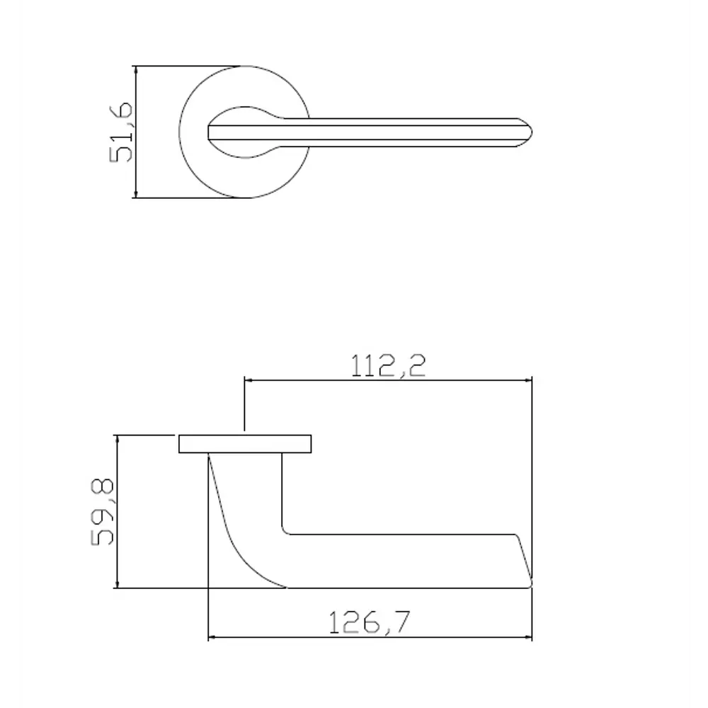 Дверные ручки EDSON EDS-92H-R2 в стильном хроме 85168439 STLM-0059324 - Вид №4