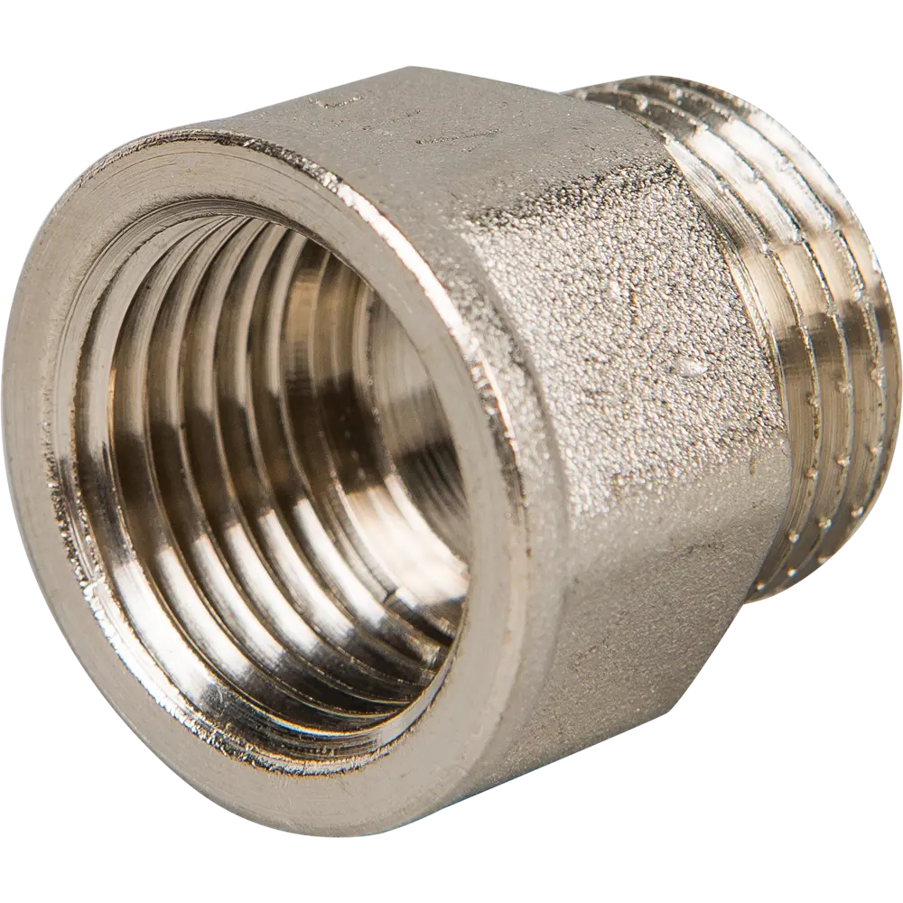 Удлинитель Valtec 1/2"х15 мм внутренняя-наружная резьба никелированная латунь STLM-2123573 - Вид №2