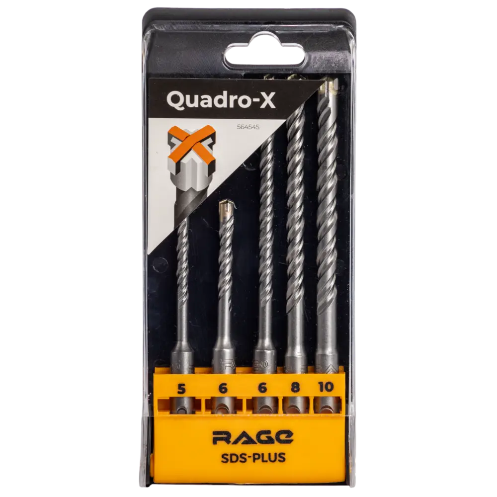Набор буров по бетону SDS-plus Rage Quadro-X Rage №3, 5 шт STLM-2181015 - Вид №3