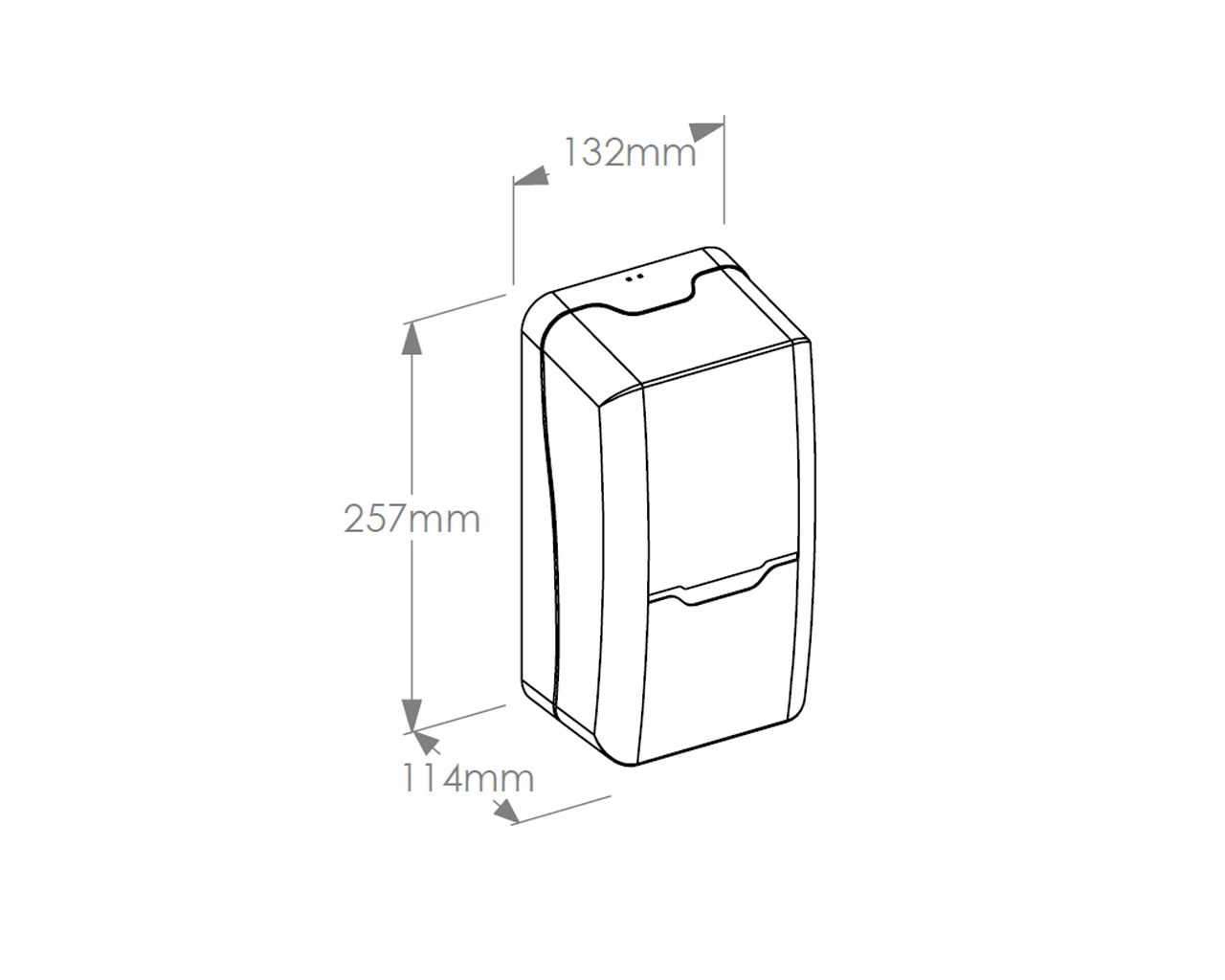 DHB202 Бесконтактный автоматический дозатор пенного мыла HARMONY для одноразовых картриджей 800 мл, пластик, прозрачный белый Merida  - Вид №1