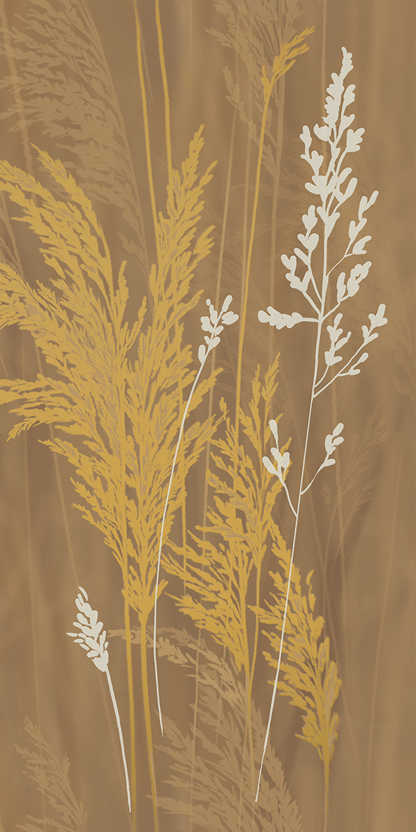 87121289 Декор настенный Pampas 1 31.5x63 см матовый цвет бежевый Forest STLM-0073408 AZORI 