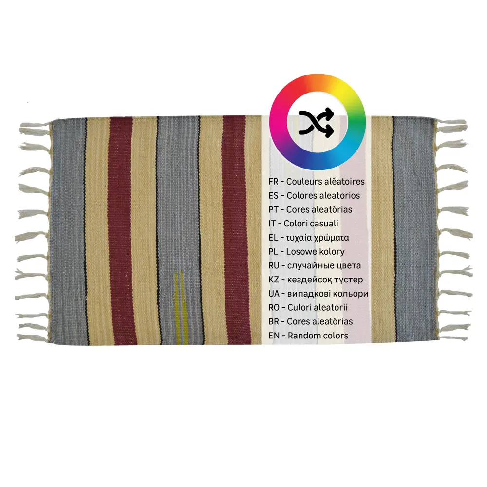 Экологичный хлопковый коврик INSPIRE Naelie 40×70 см в мультиколоре 82481278 STLM-1473961 - Вид №2