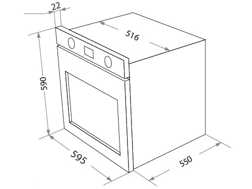 8160927 Электрический духовой шкаф HOMSair OEF657BK черный STDN-0008267 - Вид №12
