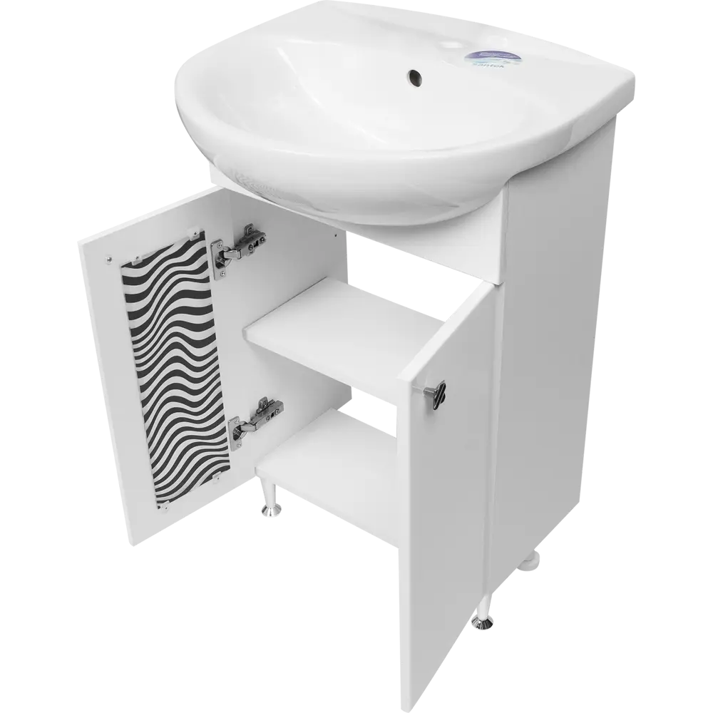 Тумба под раковину напольная «Мальта» 55 см цвет белый VIGO STLM-2057739 - Вид №2